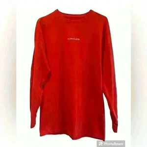 Alphalete Performance Long Sleeve Tee Size Small Red